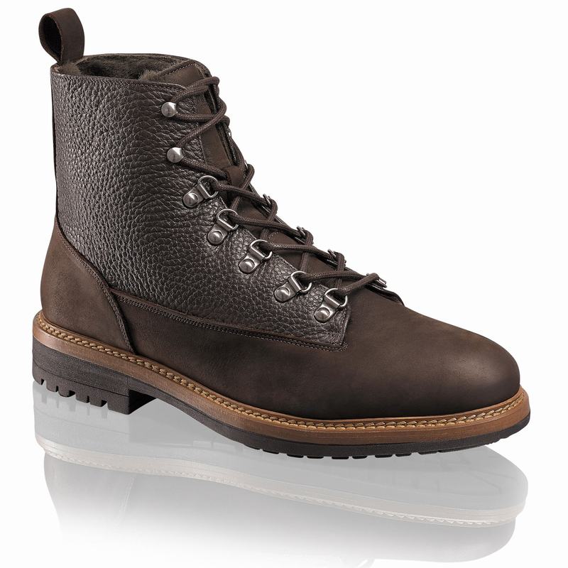 Kozaki Sznurowane Russell And Bromley Blizzard Męskie Brązowe | VDT8446MT
