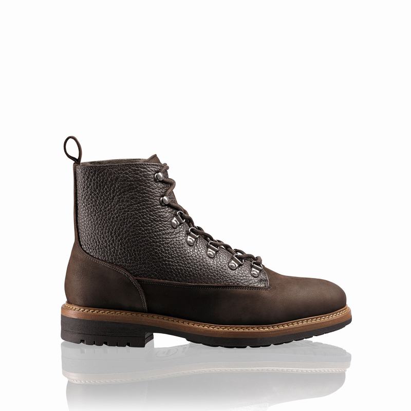 Kozaki Sznurowane Russell And Bromley Blizzard Męskie Brązowe | VDT8446MT