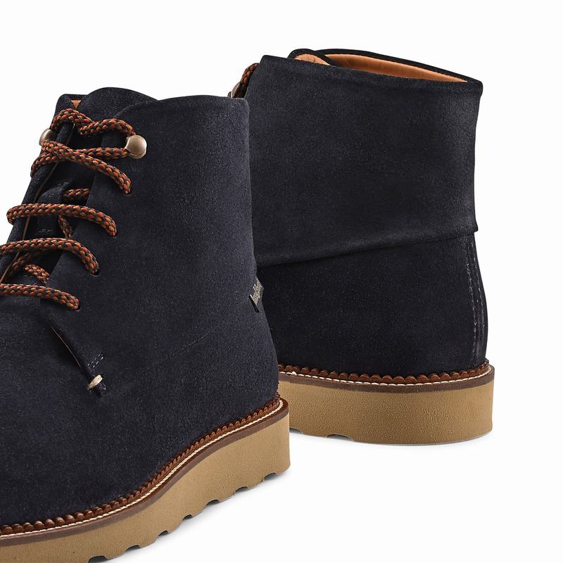 Kozaki Sznurowane Russell And Bromley Clyde Męskie Niebieskie | RGB7619ZR