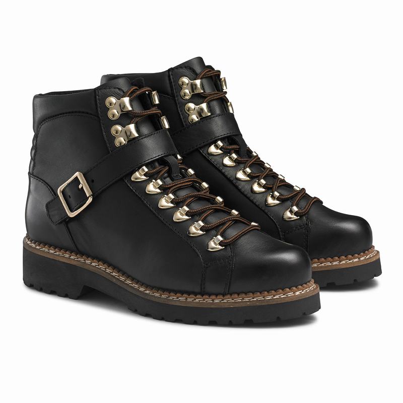 Kozaki Sznurowane Russell And Bromley Compass Damskie Czarne | FJB527FX