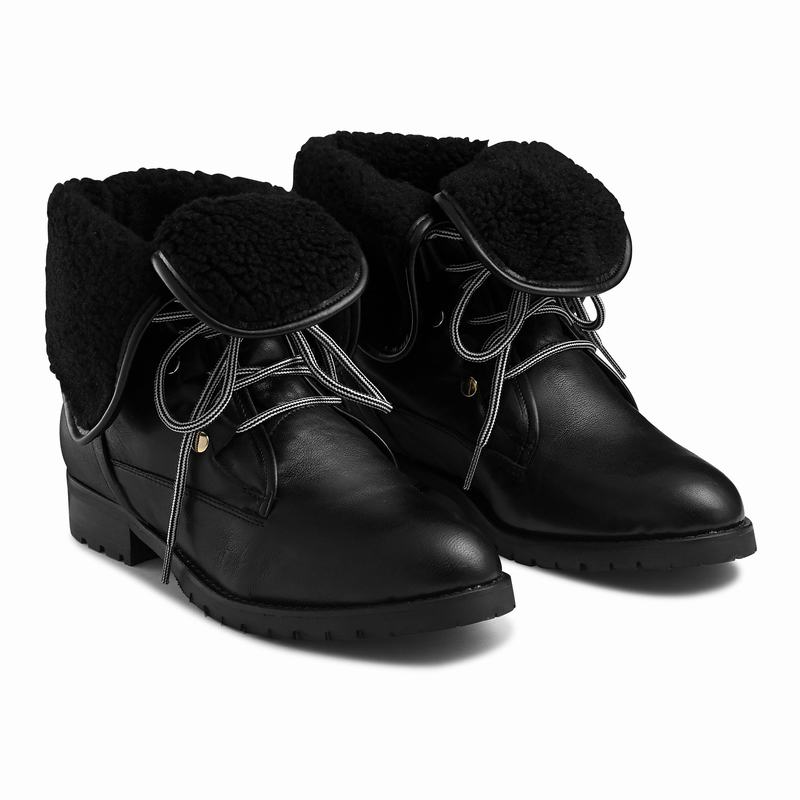 Kozaki Sznurowane Russell And Bromley Cuddly Damskie Czarne | GHE2146ZV