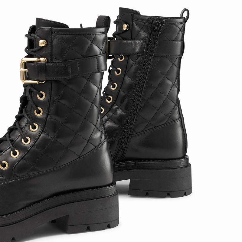 Kozaki Sznurowane Russell And Bromley Destroy Damskie Czarne | MMS9118AL