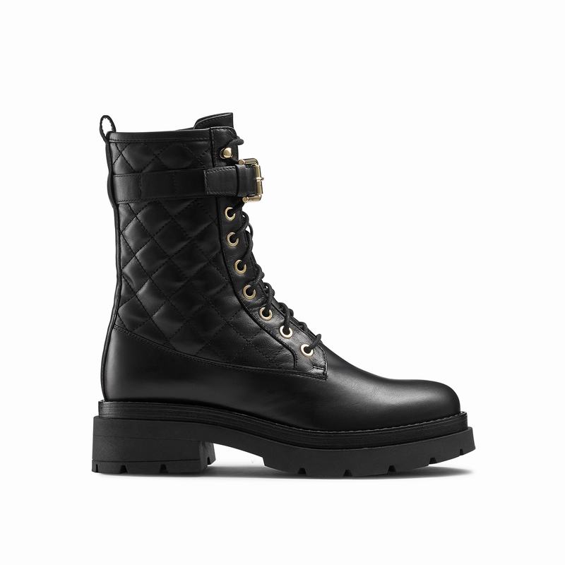 Kozaki Sznurowane Russell And Bromley Destroy Damskie Czarne | MMS9118AL