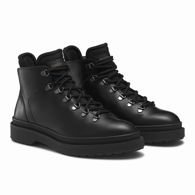 Kozaki Sznurowane Russell And Bromley Eiger Męskie Czarne | LNK6279DD