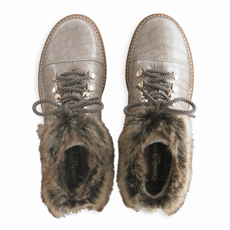 Kozaki Sznurowane Russell And Bromley Icelander Damskie Brązowe | PRT5432AR