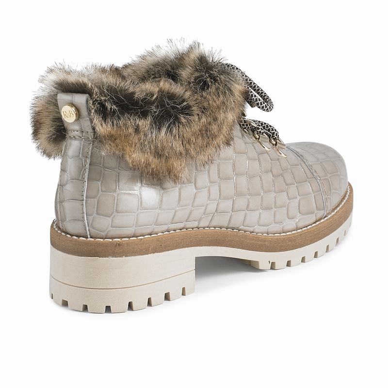 Kozaki Sznurowane Russell And Bromley Icelander Damskie Brązowe | PRT5432AR