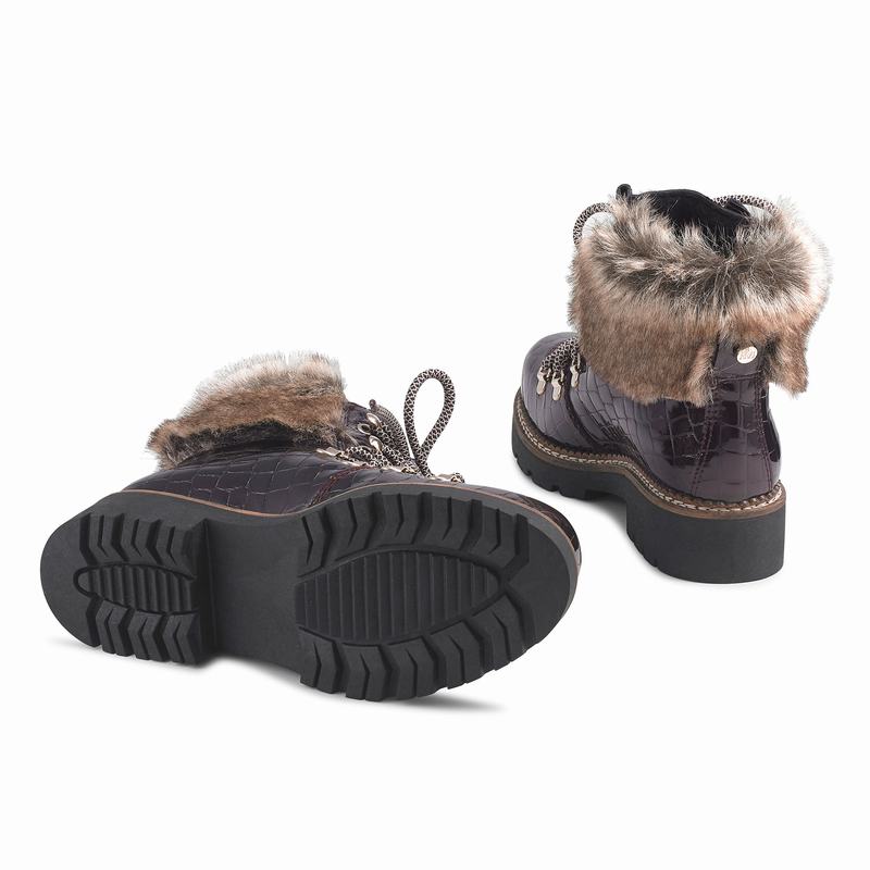 Kozaki Sznurowane Russell And Bromley Icestorm Damskie Czerwone | UNM1729BF