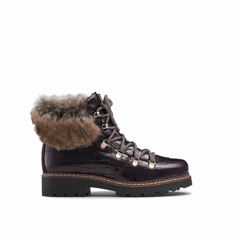 Kozaki Sznurowane Russell And Bromley Icestorm Damskie Czerwone | UNM1729BF