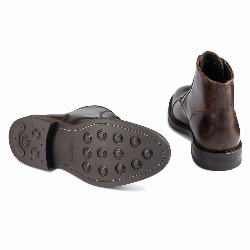 Kozaki Sznurowane Russell And Bromley Portobello Męskie Brązowe | BCY714XA