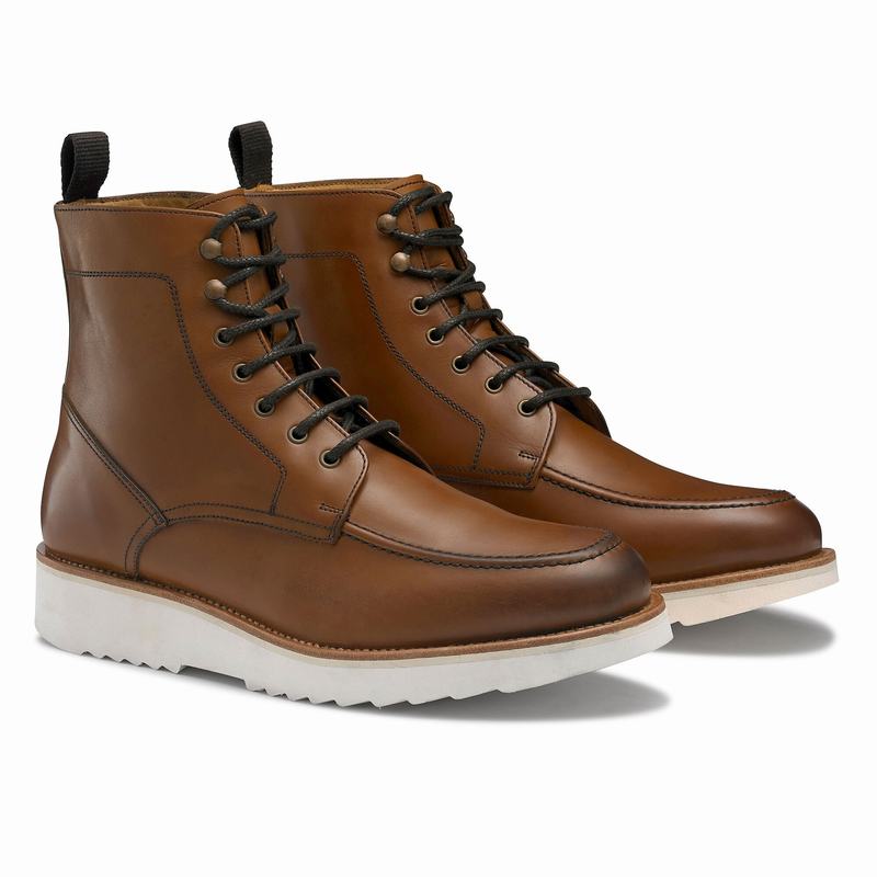Kozaki Sznurowane Russell And Bromley Ridgeway Męskie Brązowe | GJJ7154OC