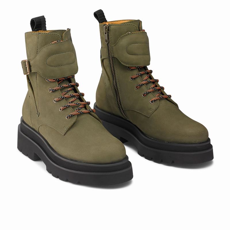 Kozaki Sznurowane Russell And Bromley Soho Damskie Zielone | QDR1139KQ