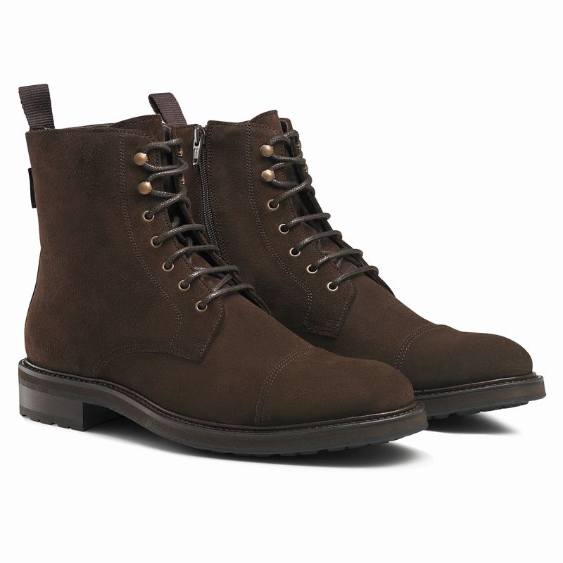 Kozaki Sznurowane Russell And Bromley Stomp Męskie Brązowe | ECU3870AR