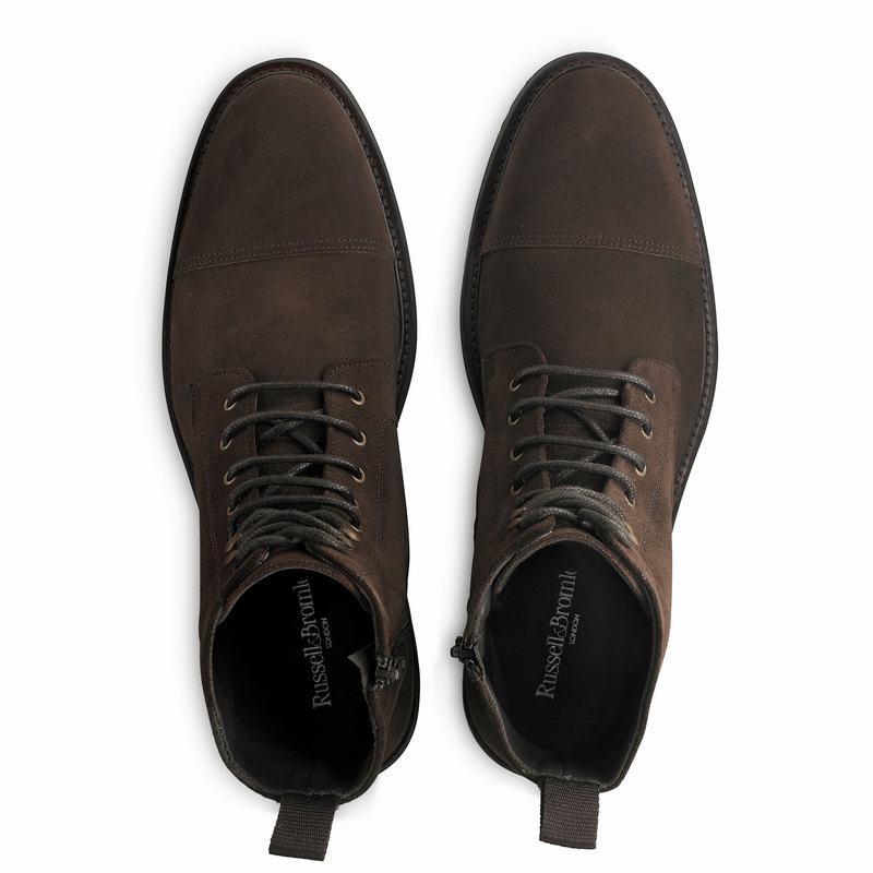 Kozaki Sznurowane Russell And Bromley Stomp Męskie Brązowe | ECU3870AR