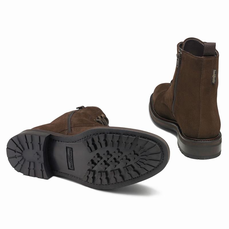 Kozaki Sznurowane Russell And Bromley Stomp Męskie Brązowe | ECU3870AR