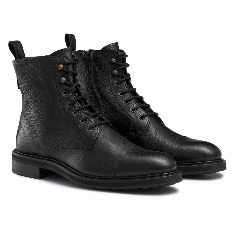 Kozaki Sznurowane Russell And Bromley Stomp Męskie Czarne | KTO6895JO