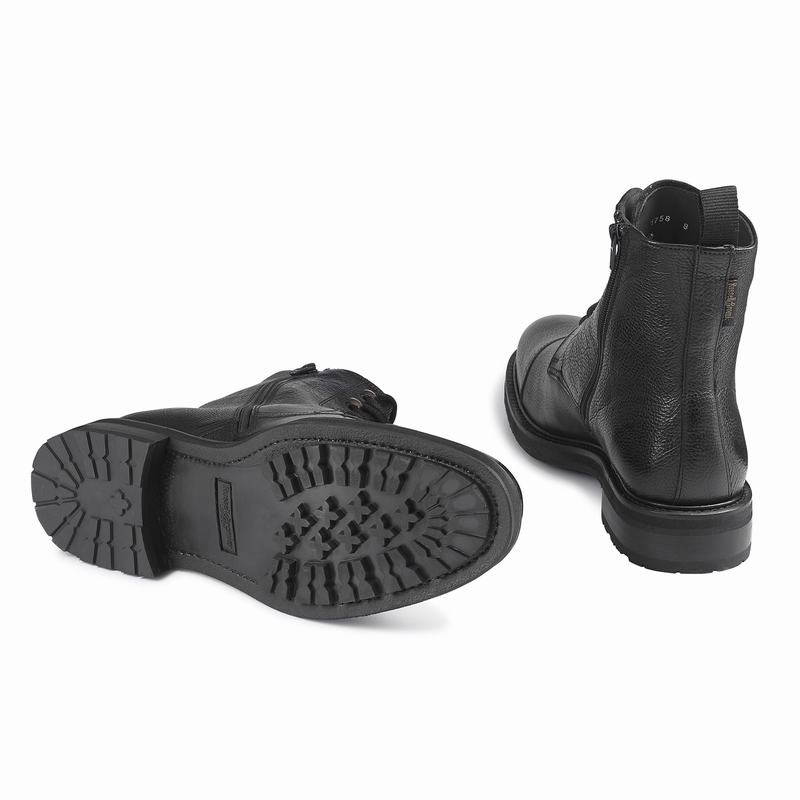 Kozaki Sznurowane Russell And Bromley Stomp Męskie Czarne | KTO6895JO