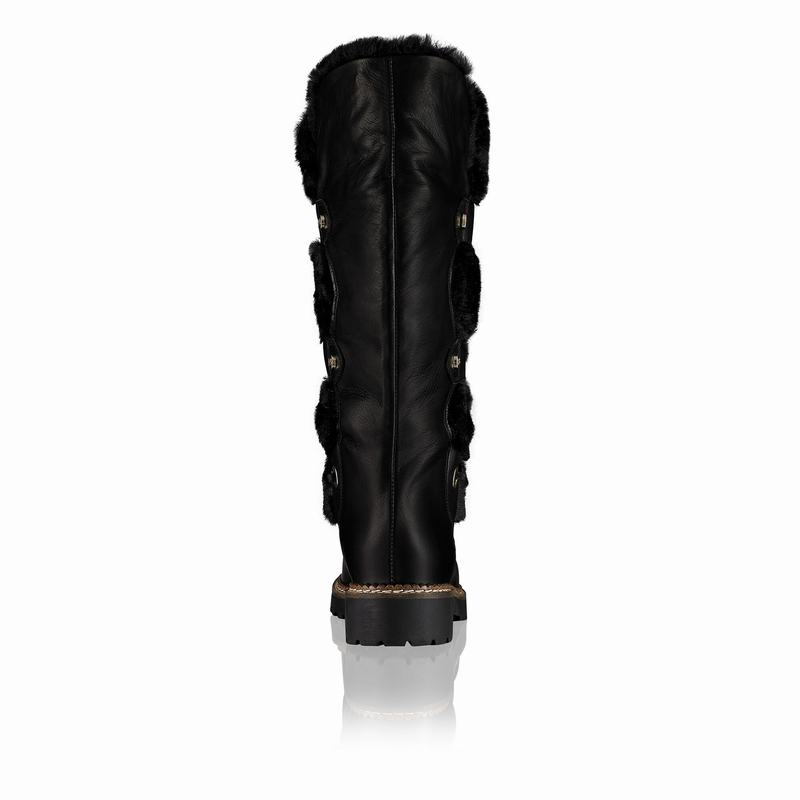 Kozaki Za Kolano Russell And Bromley Highlander Damskie Czarne | JTV8622XO
