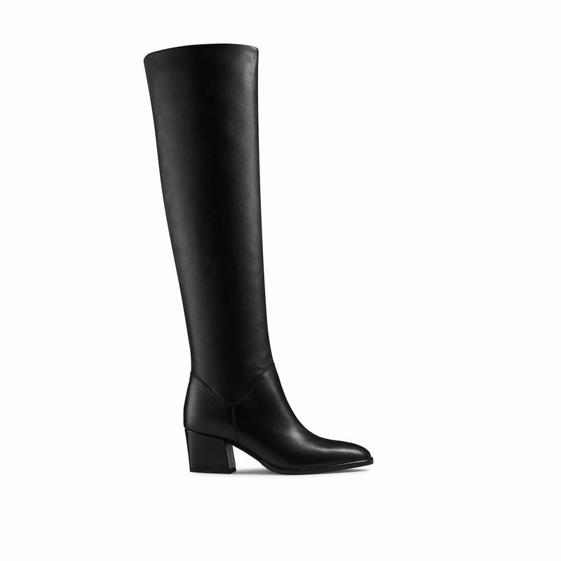 Kozaki Za Kolano Russell And Bromley Scrunch Damskie Czarne | HVY3012GJ