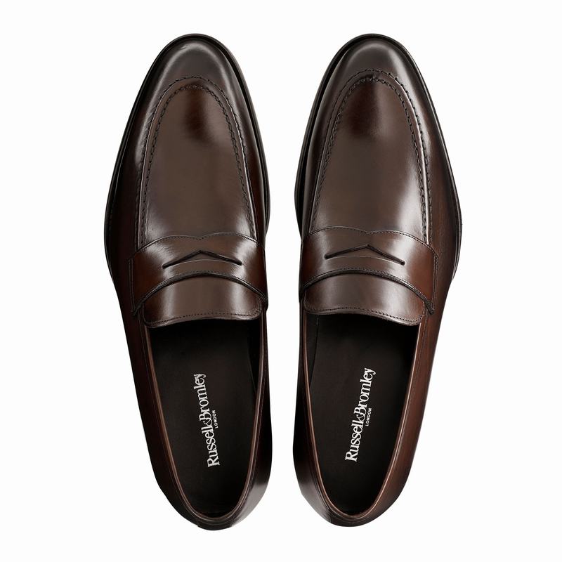 Mokasyny Russell And Bromley Aspen Męskie Brązowe | EQN391PF