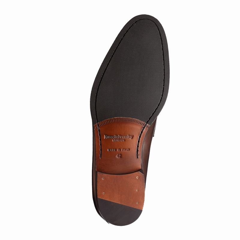 Mokasyny Russell And Bromley Aspen Męskie Brązowe | EQN391PF