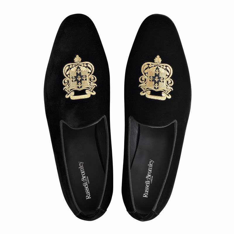 Mokasyny Russell And Bromley Baroque Męskie Czarne | ZXZ8151XX