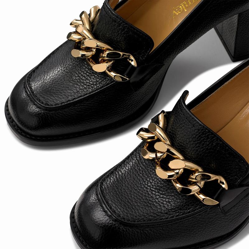 Mokasyny Russell And Bromley Blockchain Damskie Czarne | YLS1614YL