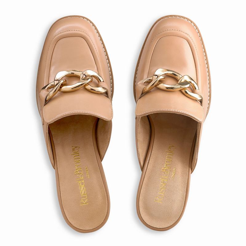 Mokasyny Russell And Bromley Blockmule Damskie Brązowe | NHA7344TM