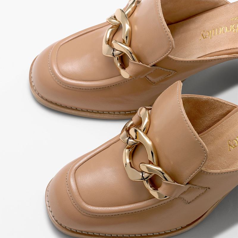 Mokasyny Russell And Bromley Blockmule Damskie Brązowe | NHA7344TM