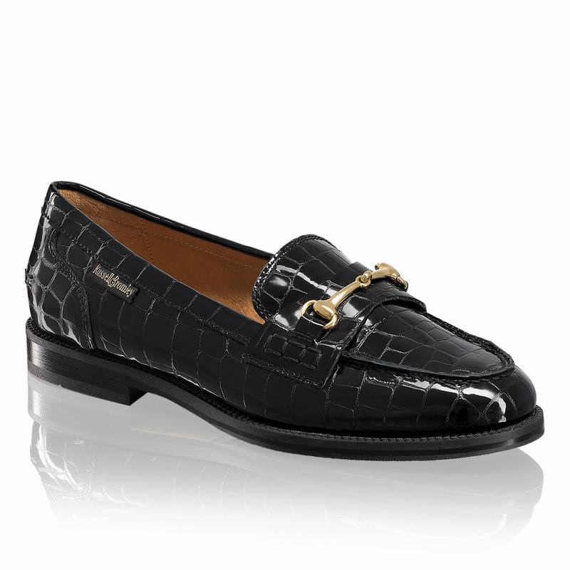 Mokasyny Russell And Bromley Brewster Damskie Czarne | EGV3848DW
