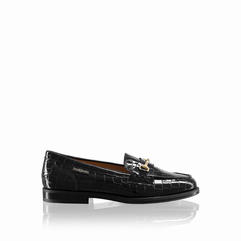 Mokasyny Russell And Bromley Brewster Damskie Czarne | EGV3848DW