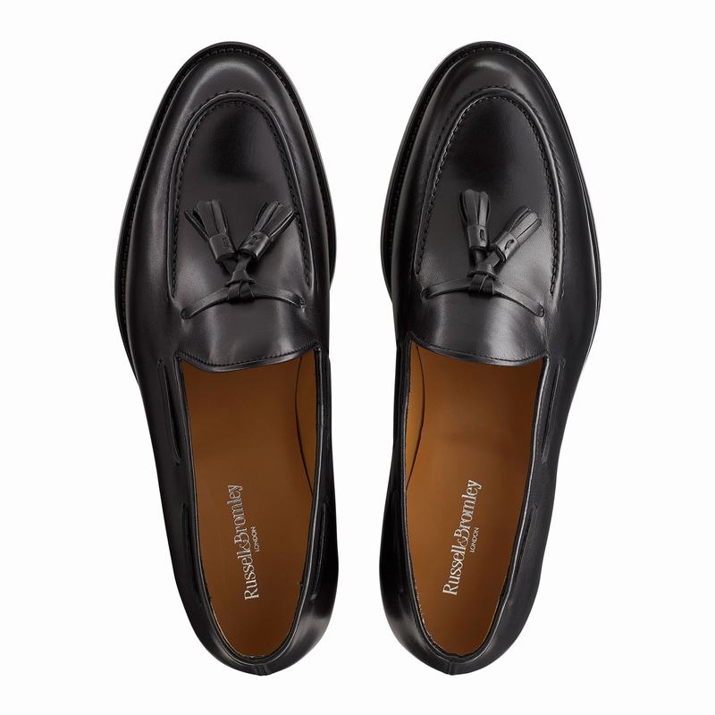 Mokasyny Russell And Bromley Broker Męskie Czarne | BAZ8642JZ