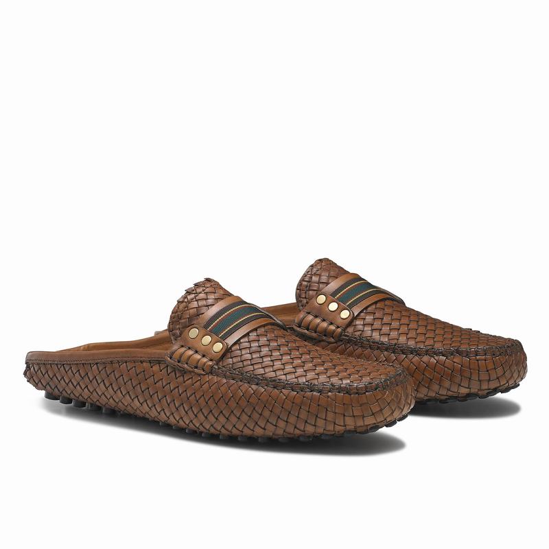 Mokasyny Russell And Bromley Cabriolet Męskie Brązowe | RAV732JK