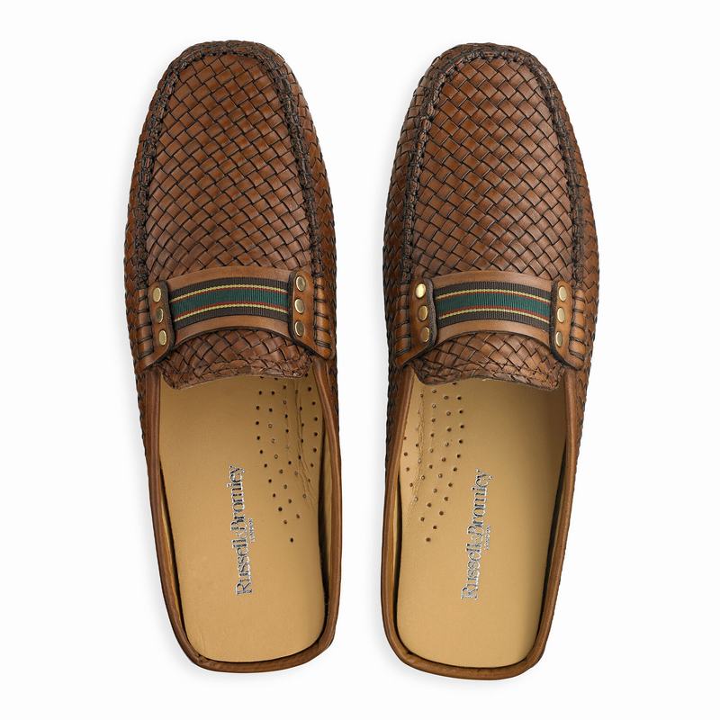 Mokasyny Russell And Bromley Cabriolet Męskie Brązowe | RAV732JK