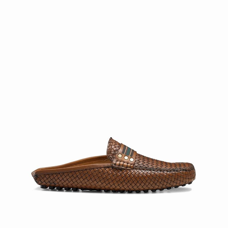 Mokasyny Russell And Bromley Cabriolet Męskie Brązowe | RAV732JK