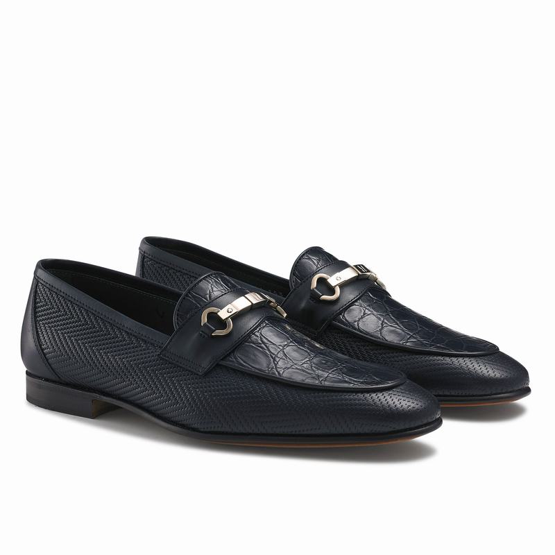 Mokasyny Russell And Bromley Cachet Męskie Niebieskie | RIC5073OA