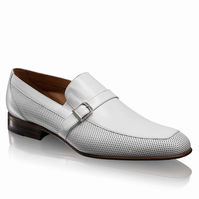 Mokasyny Russell And Bromley Charisma Męskie Białe | HFK909JO