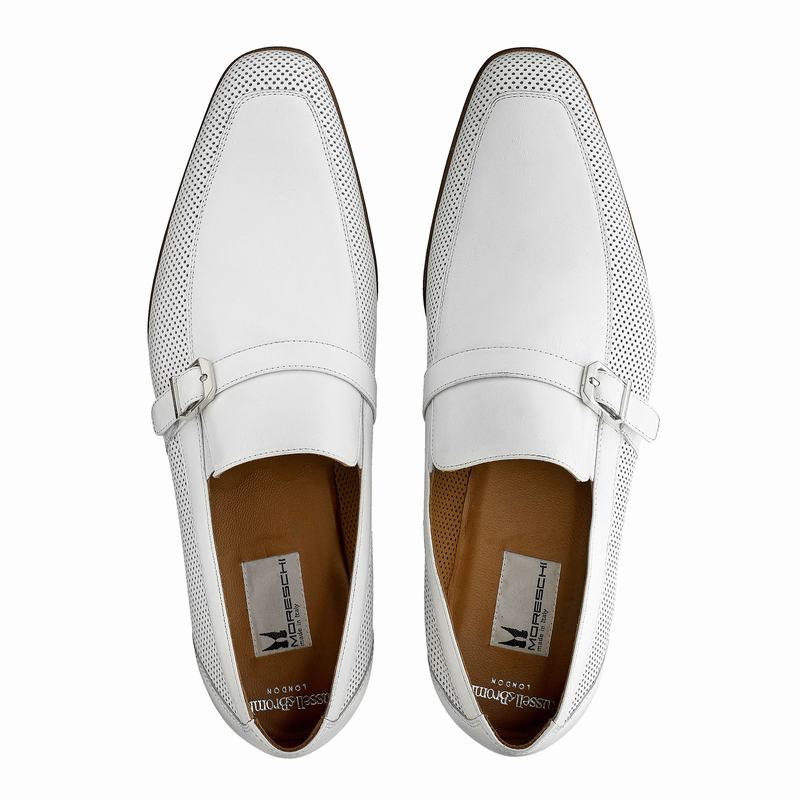 Mokasyny Russell And Bromley Charisma Męskie Białe | HFK909JO