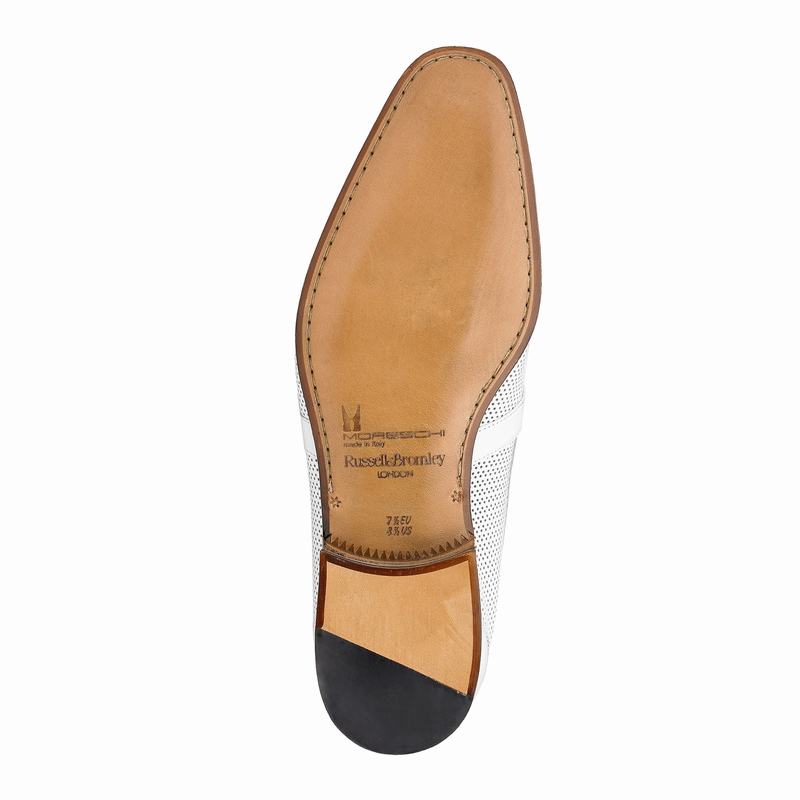 Mokasyny Russell And Bromley Charisma Męskie Białe | HFK909JO