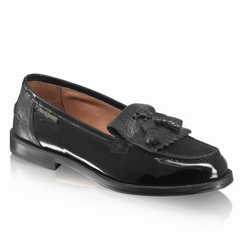 Mokasyny Russell And Bromley Chester Damskie Czarne | FKQ3155RA