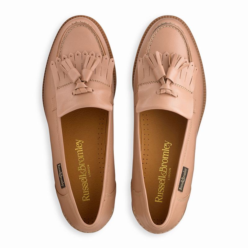 Mokasyny Russell And Bromley Chester Damskie Różowe | YFE756VG