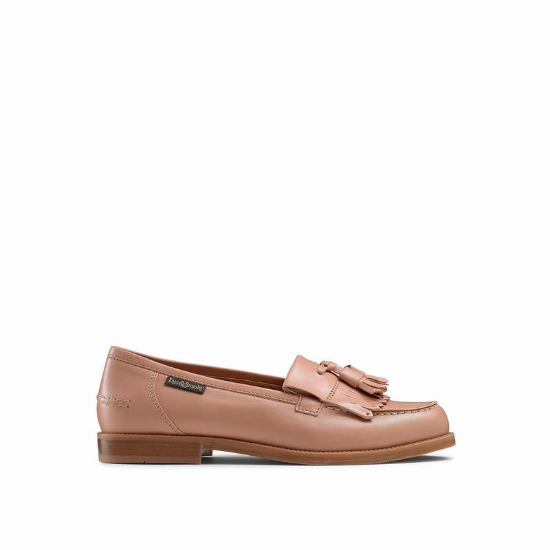 Mokasyny Russell And Bromley Chester Damskie Różowe | YFE756VG