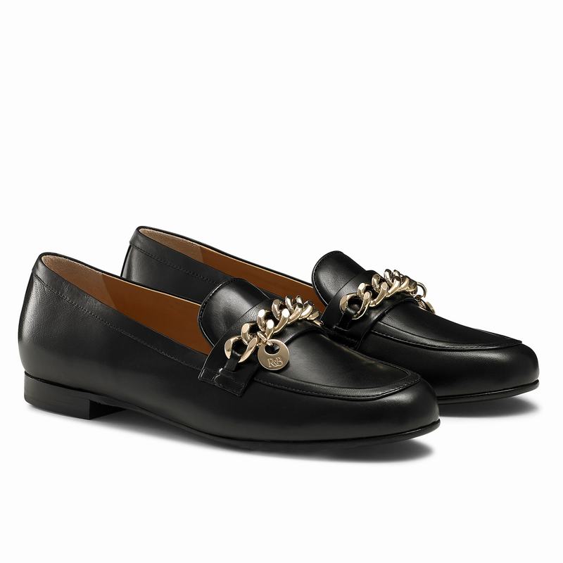 Mokasyny Russell And Bromley Chitchat Damskie Czarne | YNI5024BT
