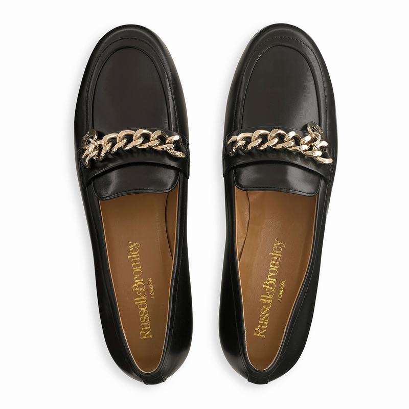 Mokasyny Russell And Bromley Chitchat Damskie Czarne | YNI5024BT