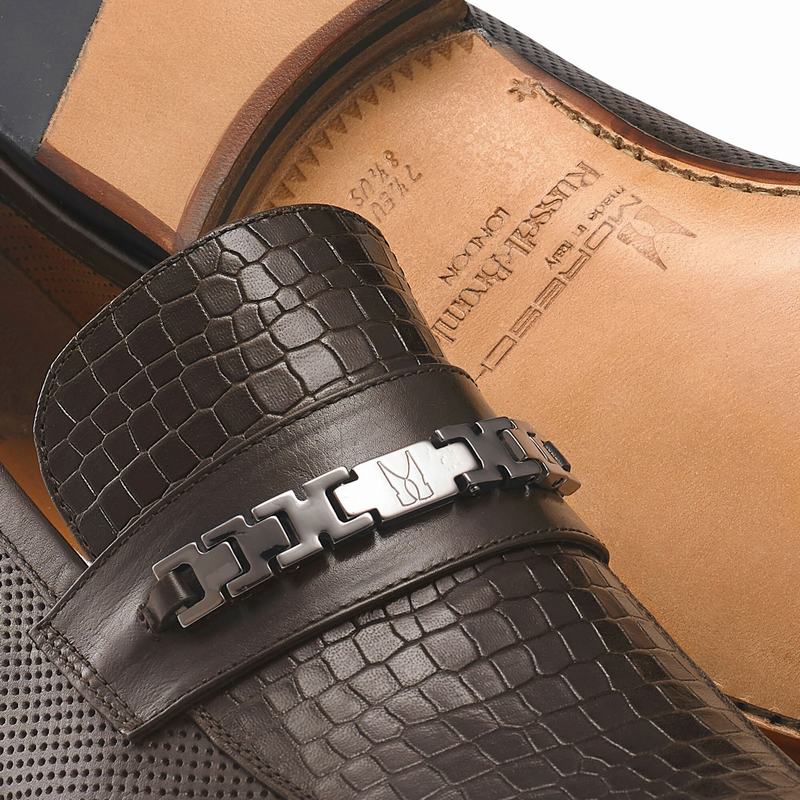 Mokasyny Russell And Bromley Conto Męskie Brązowe | YZZ9296IM