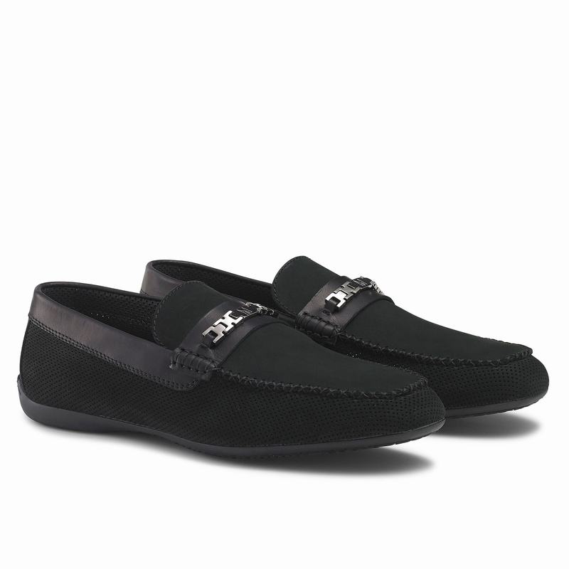 Mokasyny Russell And Bromley Crossover Męskie Czarne | AEN1516MH