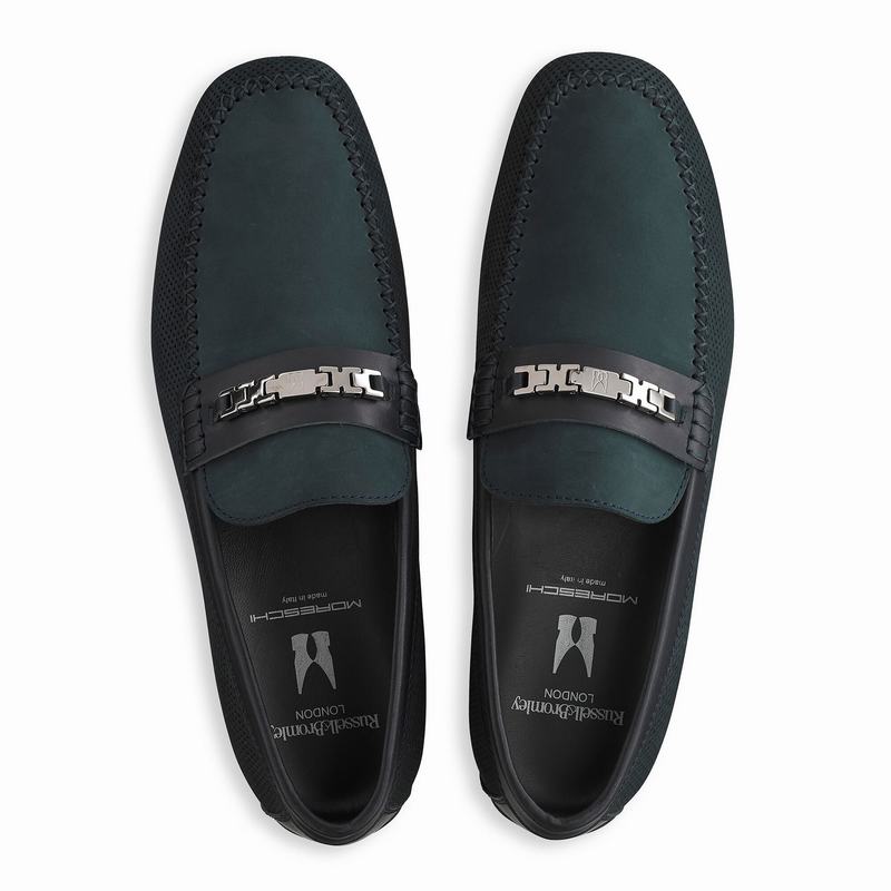 Mokasyny Russell And Bromley Crossover Męskie Niebieskie | IJV6668ZL