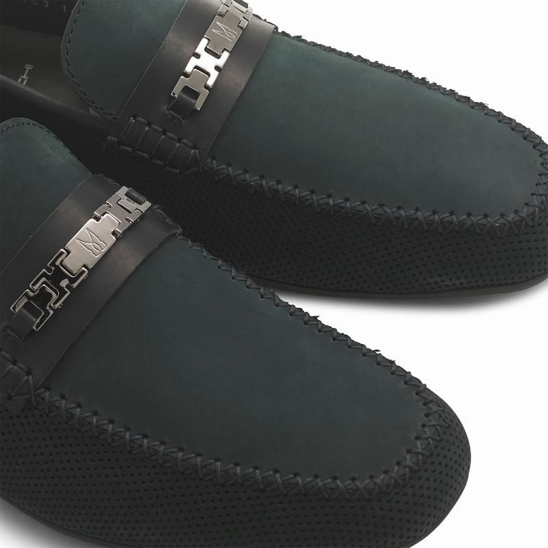 Mokasyny Russell And Bromley Crossover Męskie Niebieskie | IJV6668ZL