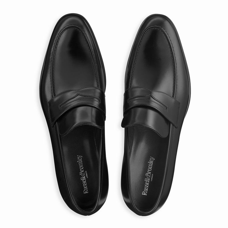 Mokasyny Russell And Bromley Denver Męskie Czarne | FTL9562PB