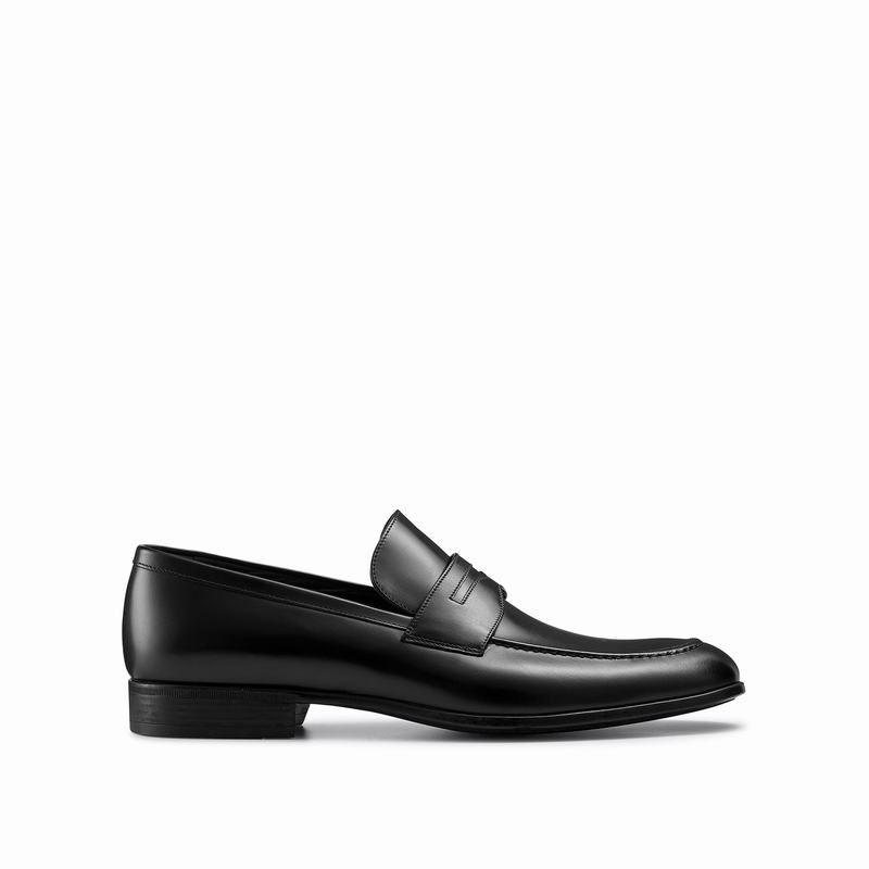 Mokasyny Russell And Bromley Denver Męskie Czarne | FTL9562PB