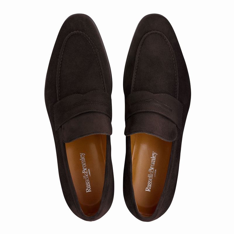 Mokasyny Russell And Bromley Denver Męskie Brązowe | VKR3775DZ